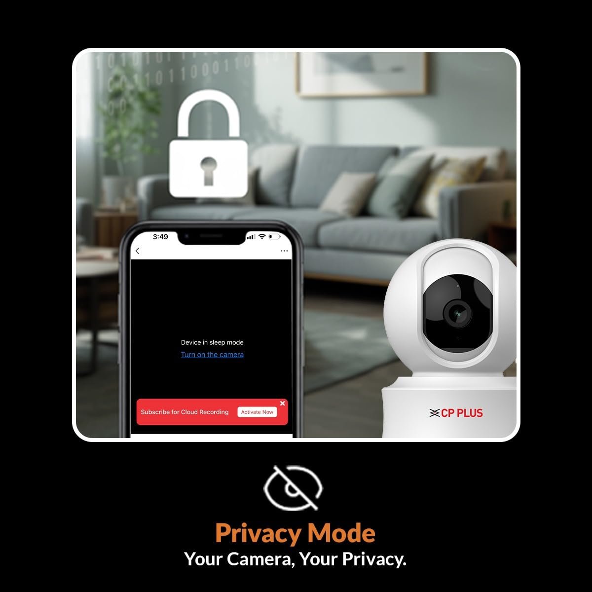 61v0jPp1neL._SL1200_ CP PLUS CP-E31Q 3MP Smart Wi-Fi CCTV Camera – 360° View, Motion Tracking, 2-Way Talk, Cloud & SD Card Support, 15M Night Vision - Image 7