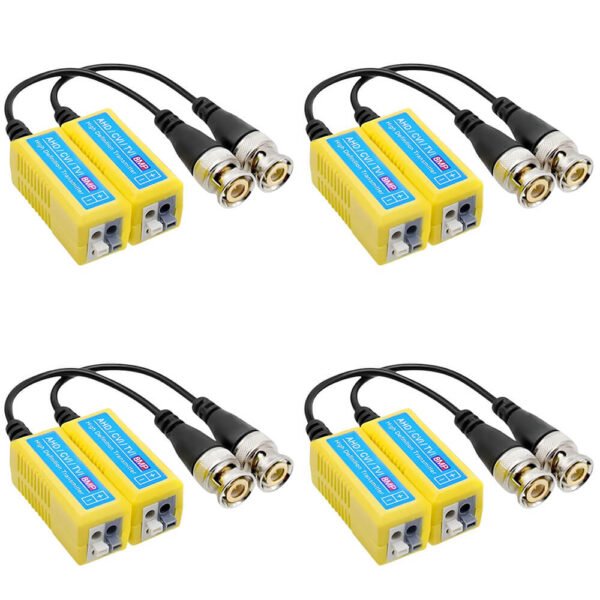8MP 4K HD CCTV Video Balun Pack of 4 AHD TVI CVI