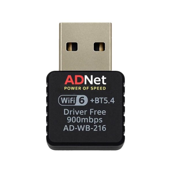 ADNET 2-in-1 WiFi 6 Bluetooth 5.4 USB Dongle 5GHz Adapter