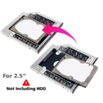CARECASE® Universal 9.5mm SATA to SATA 2nd SSD HDD Hard Drive Caddy Adapter Tray Enclosure - Image 2