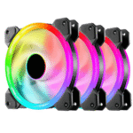 Superflow 120 Auto RGB Fans - 120mm Dual Light Loop LED, 14 Lighting Modes, Quiet Cooling - Image 2