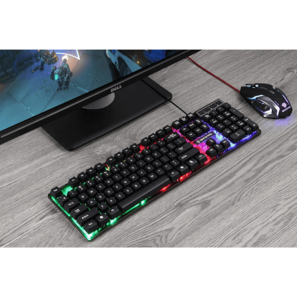 Enter Ignite Pro Gaming Mouse and Keyboard Combo - 6 Button Mouse, Rainbow Backlighting