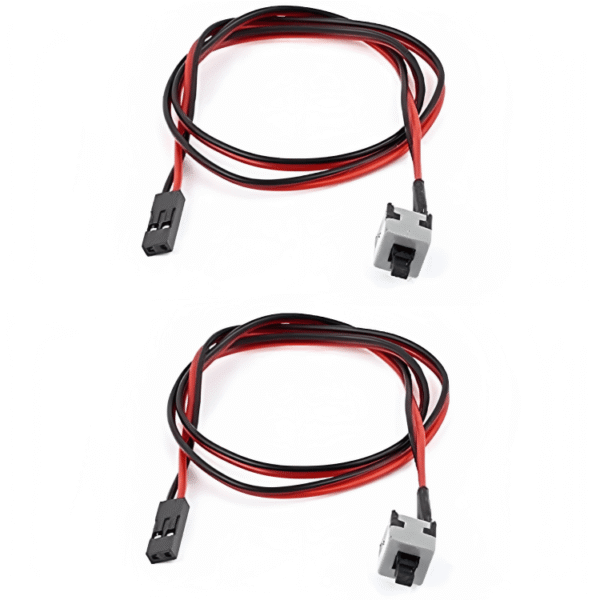 Power Switch Cable for Desktop PC ATX Motherboard On/Off/Reset Button (Pack of 2)