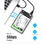 2.5 Inch External Hard Drive Enclosure USB 3.0 to SATA 6Gbps UASP Transparent Case - Image 2