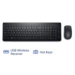 Dell KM3322W Wireless USB Keyboard & Mouse Combo - 36 Month Battery, Spill-Resistant, 3Y Warranty - Image 2