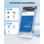 2.5" External Hard Drive Enclosure - SATA III to USB-C, Tool-Free, Transparent, UASP, up to 6TB - Image 3