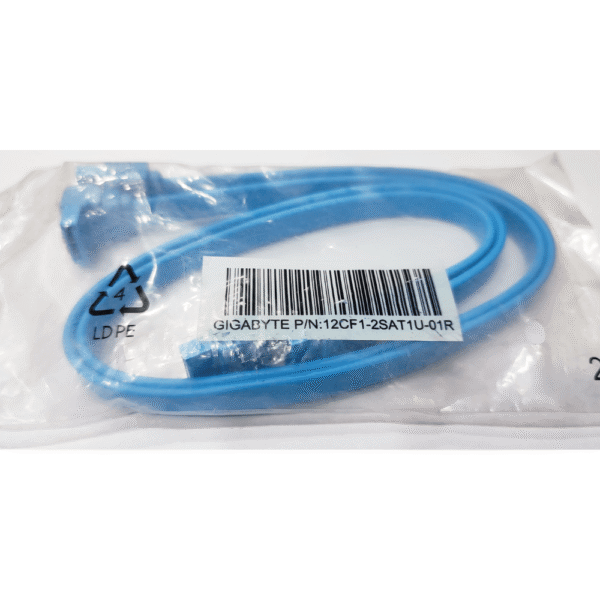 Gigabyte Original SATA 3 Straight 50cm Data Cable with One Side Locking Latch - (Pack of 2) (Multi Color)