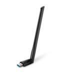 TP-Link AC1300 Archer T3U Plus USB 3.0 Wi-Fi Dongle, Dual Band MU-MIMO Adapter with High Gain Antenna, Windows & Mac Compatible – Black