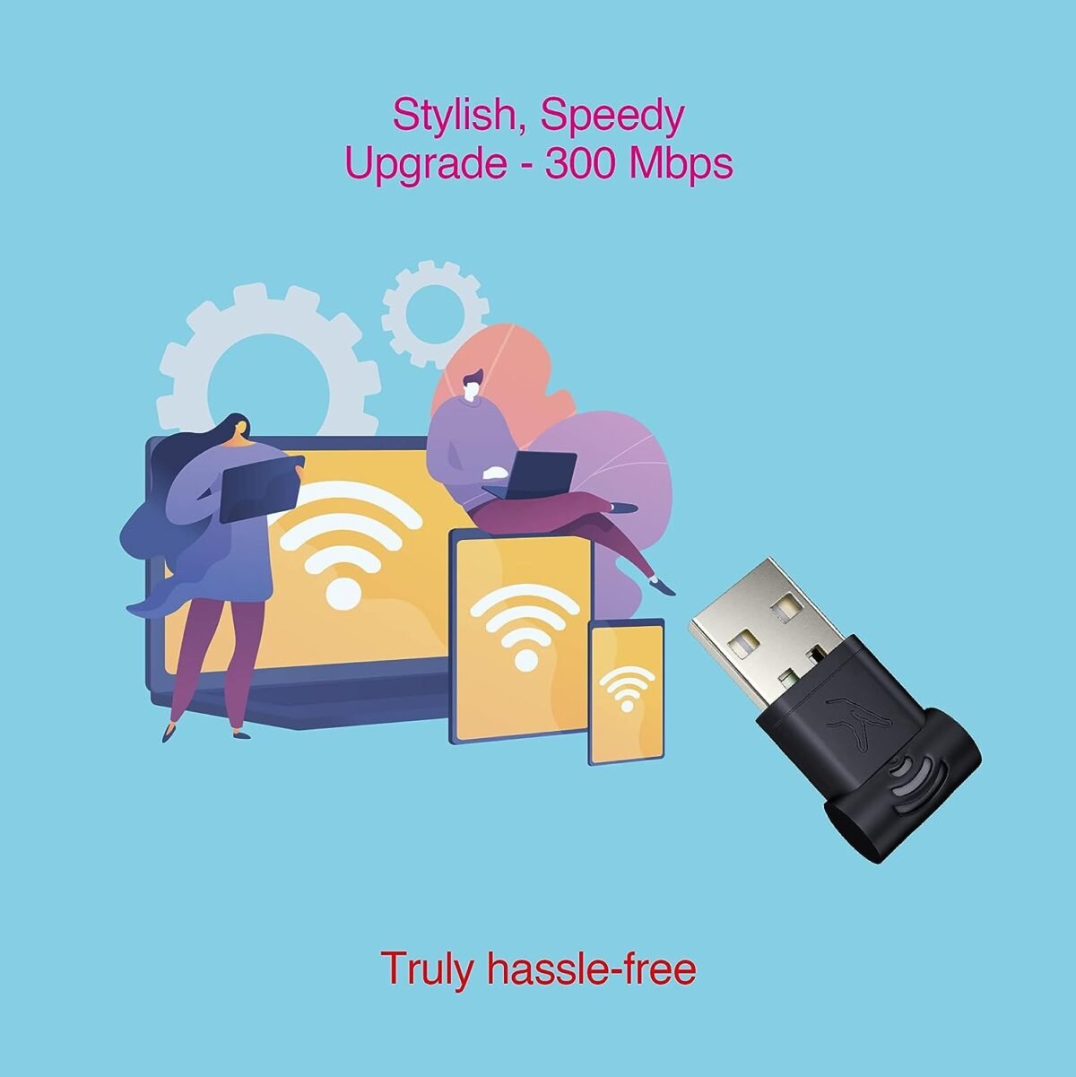 FINGERS FWF300 Wi-Fi USB Adapter, Nano-Sized, High Speed, 300 Mbps - Image 4