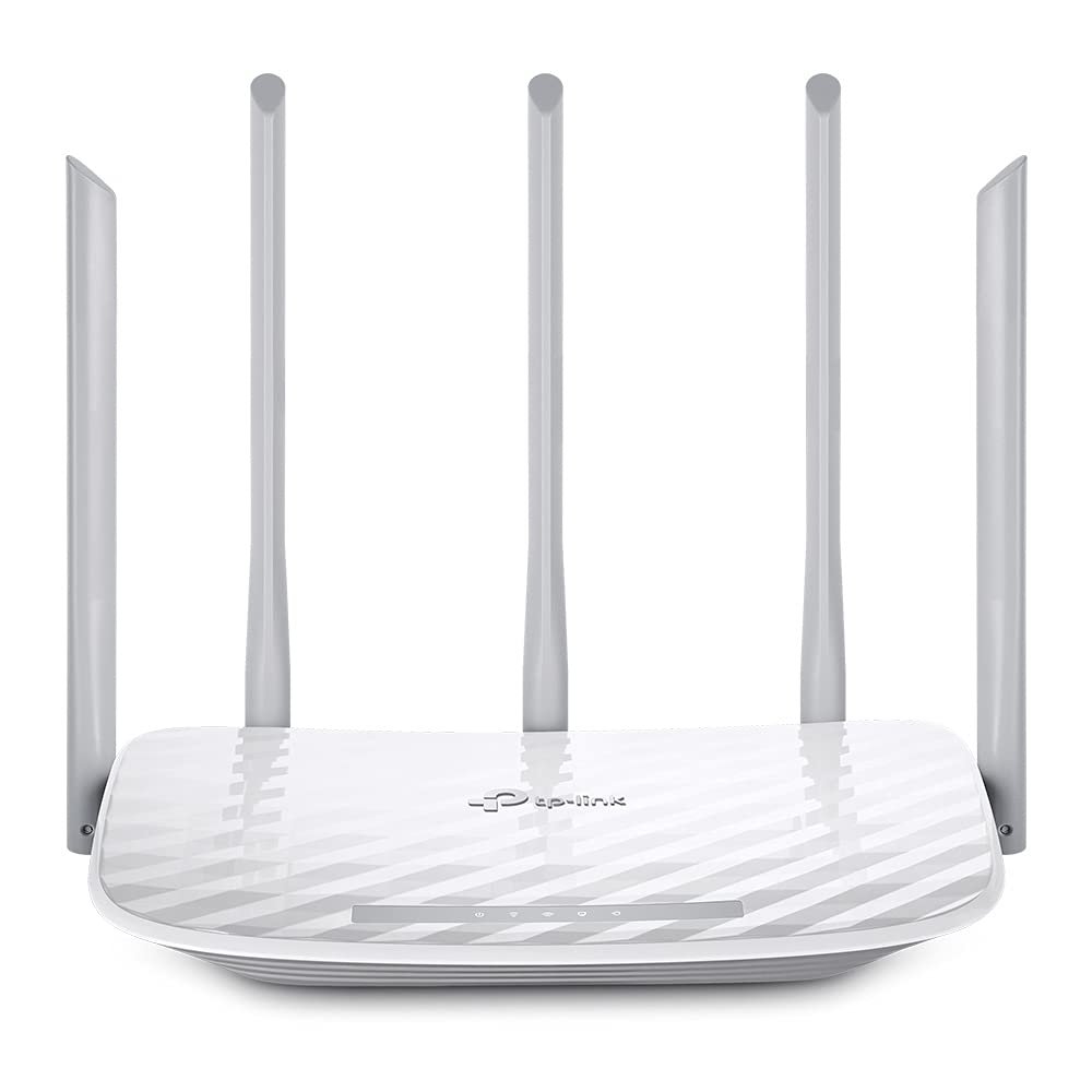 41retAvYeyL._SL1000_.jpg TP-Link Archer C60 AC1350 Dual Band Wi-Fi Router, 867 Mbps + 450 Mbps, Parental Control, Guest WiFi, MU-MIMO - White - Image 1