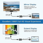 VGA to HDMI Adapter with Audio – VGA Male to HDMI Female, 1080P, 3.5mm Audio Jack - Image 5