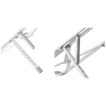 Laptop Stand Height Adjustable Foldable Portable Ventilated (Aluminum Alloy, Silver) - Image 4