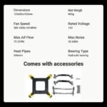 Ant Esports ICE-C612 V2 ARGB CPU Cooler, Intel & AMD Socket Support - Image 10