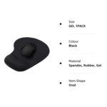 Mouse Pad with Wrist Rest - Lycra Cloth Nonslip - Image 7
