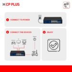 CP Plus 10-Port Fast Ethernet PoE Switch - 8 PoE, 2 Uplink, 30W Output - Image 8