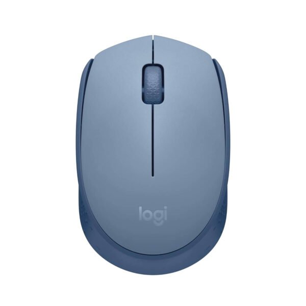 Logitech M171 Wireless Mouse – 2.4GHz USB Mini Receiver, 12-Month Battery, Optical Tracking, Blue-Gray