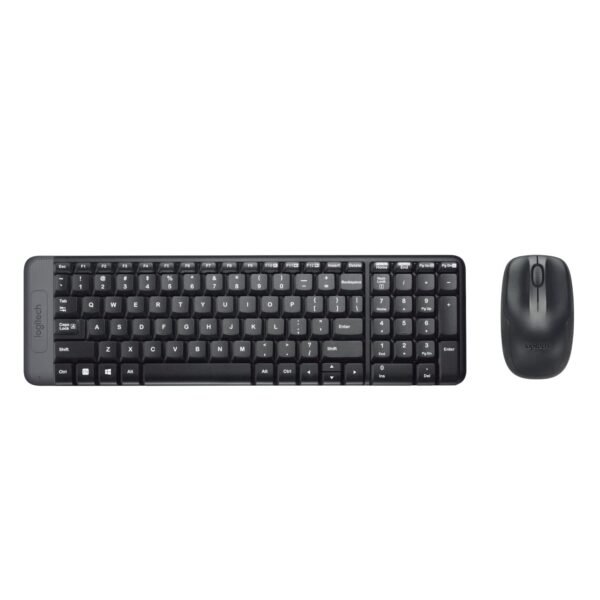 Logitech MK220 Compact Wireless Keyboard and Mouse Set - Black