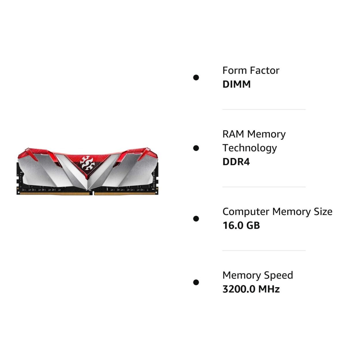 XPG adata GAMMIX D30 16GB DDR4 3200MHz – High-Speed Gaming RAM - Image 2