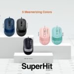 FINGERS SuperHit Wired Mouse - Blush Pink - Image 6