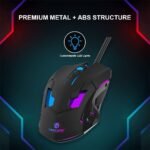 Lapcare Champ LGM-100 Gaming Mouse - 6 Buttons, 3600 DPI, LED Lights, Wired (Black) - Image 6