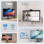 Lapcare LM24GMW 24 Inch FHD Monitor 75Hz with 2MP Camera - Image 5