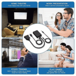 VGA to HDMI Adapter with Audio – VGA Male to HDMI Female, 1080P, 3.5mm Audio Jack - Image 6