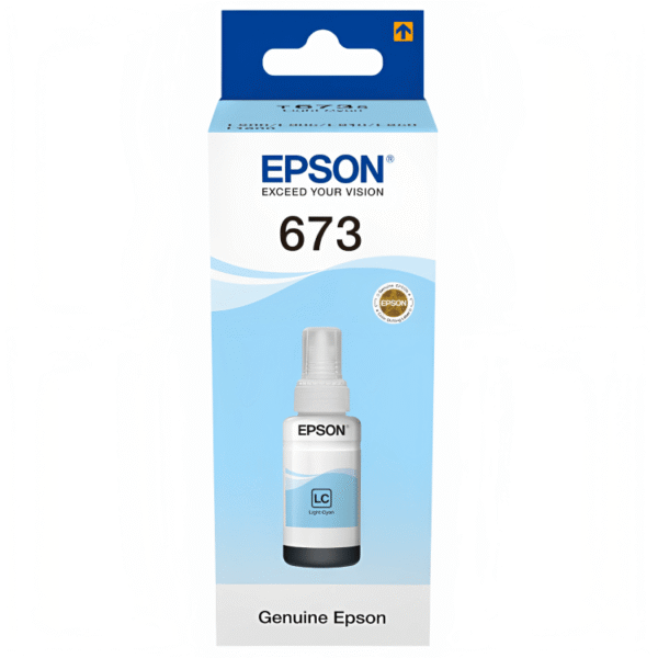 Epson 673 Light Cyan Ink Bottle (Original)