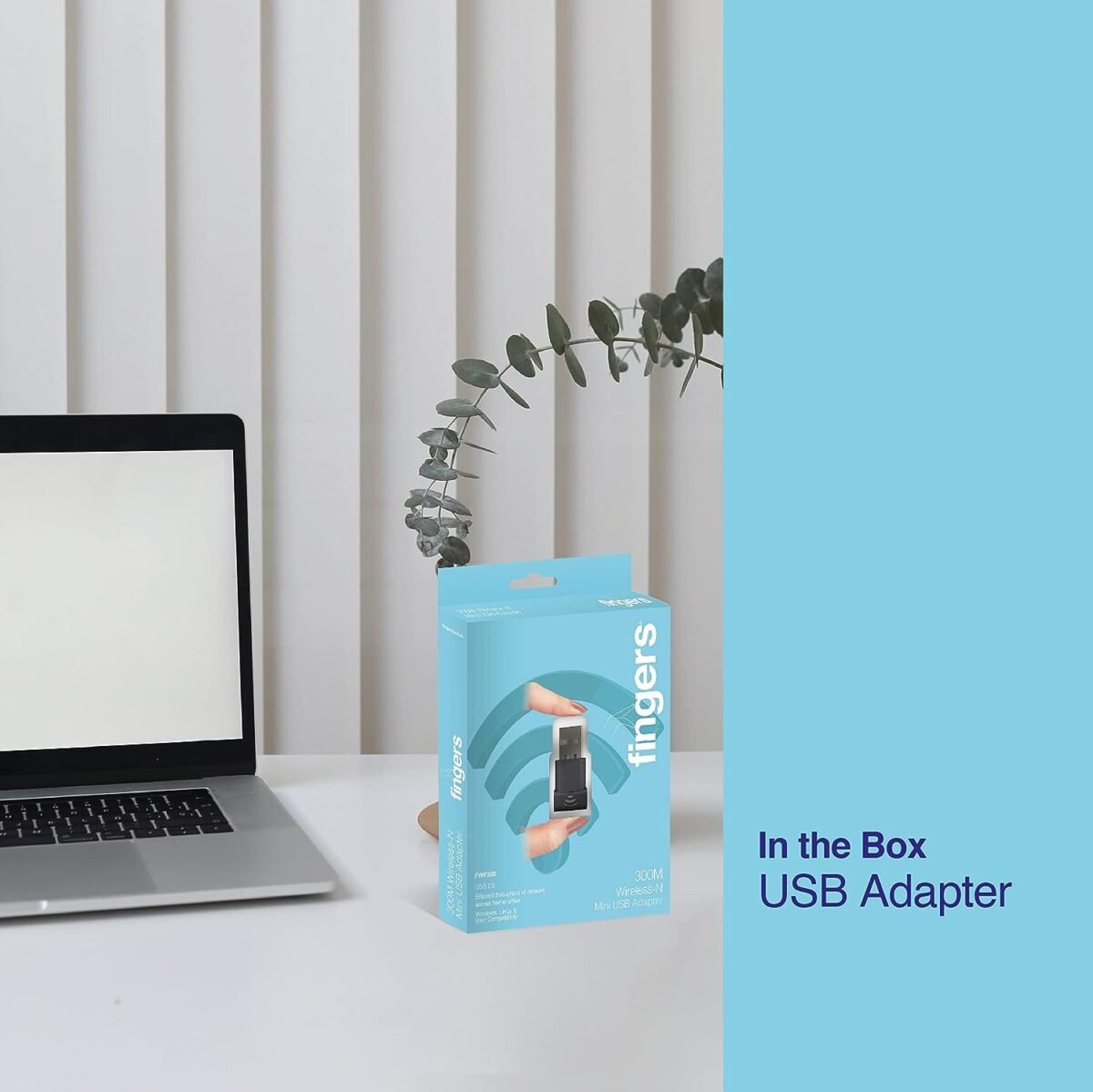 FINGERS FWF300 Wi-Fi USB Adapter, Nano-Sized, High Speed, 300 Mbps - Image 6