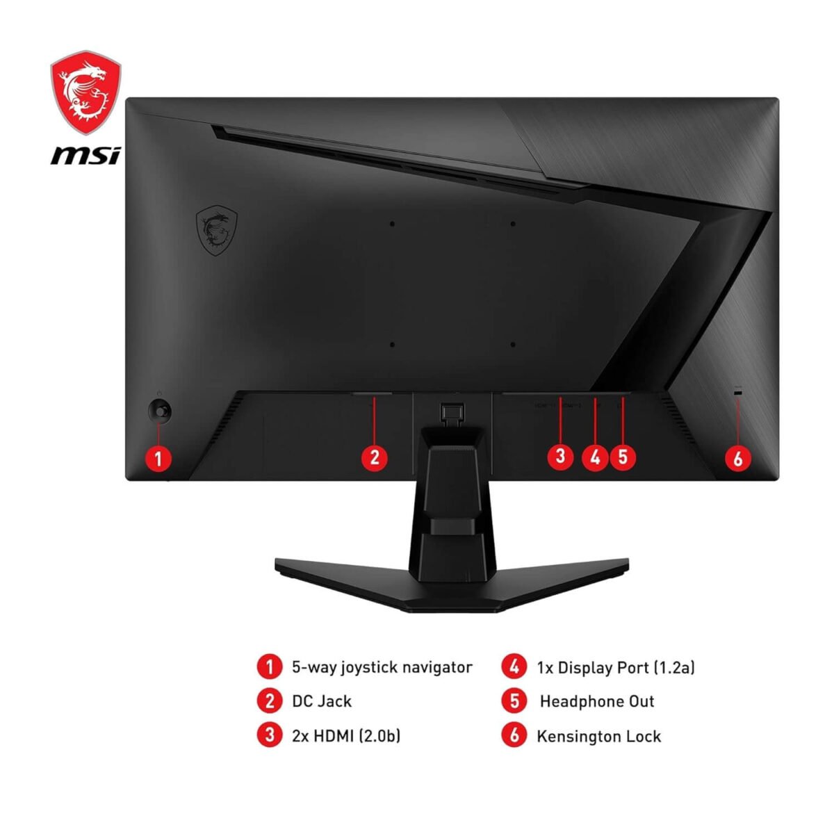 MSI G255F 24.5" FHD 180Hz 1ms Gaming Monitor with Rapid IPS - Image 6