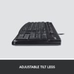 Logitech Plug and Play USB Keyboard K120 - Black - Image 7