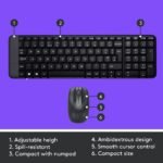 Logitech MK220 Compact Wireless Keyboard and Mouse Set - Black - Image 3