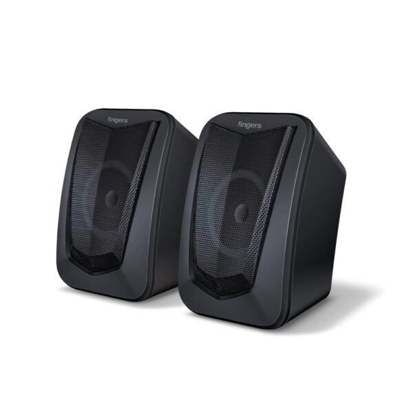 FINGERS FunBeats USB Multimedia Speaker - 6W 2.0 Channel, Powerful Bass, Black