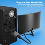 Display Port to HDMI Adapter, 1080p DP to HDMI Cable Male to Female - Image 2