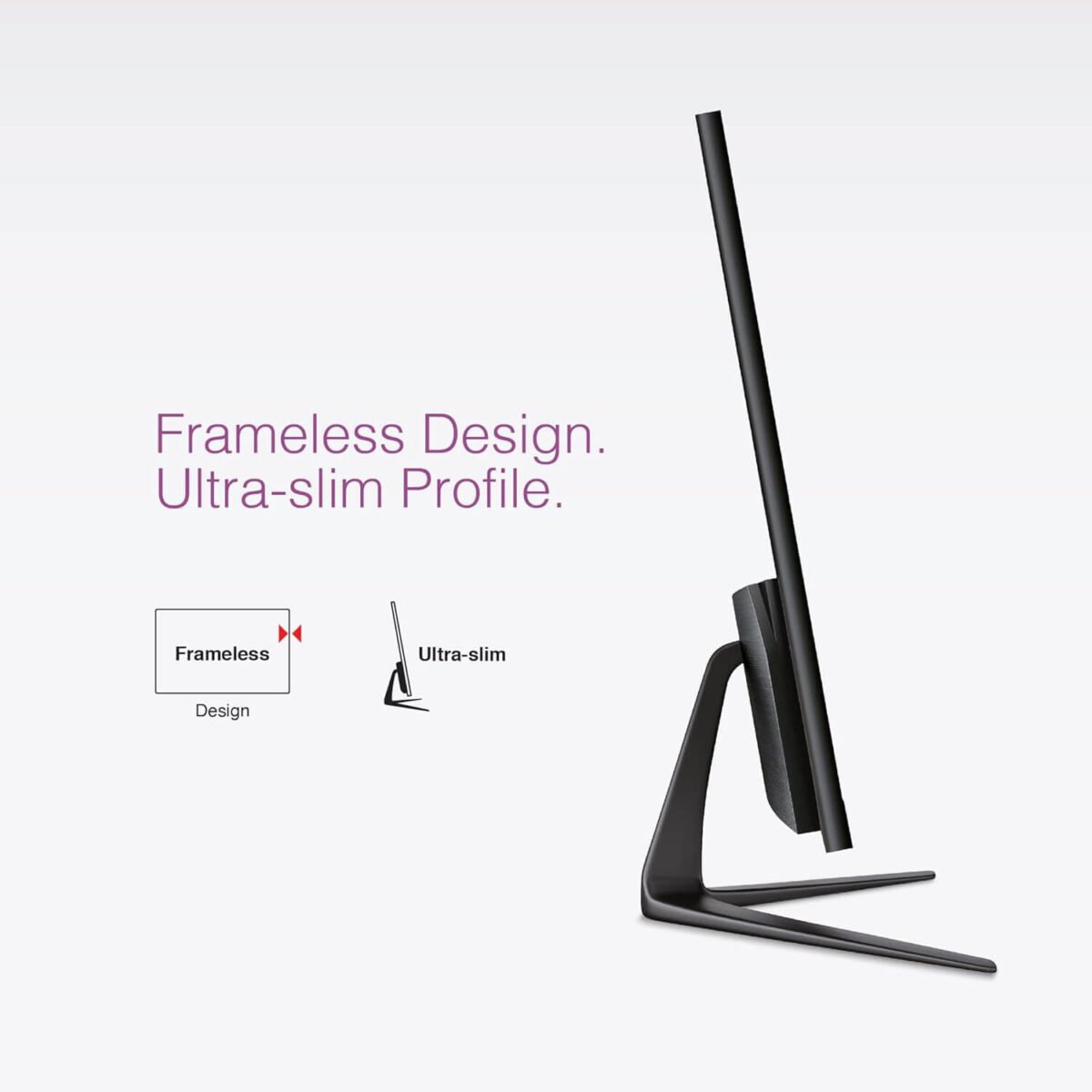 FINGERS Satin-2150 21.45" FHD 100Hz Frameless LED Monitor (Black) - Image 3