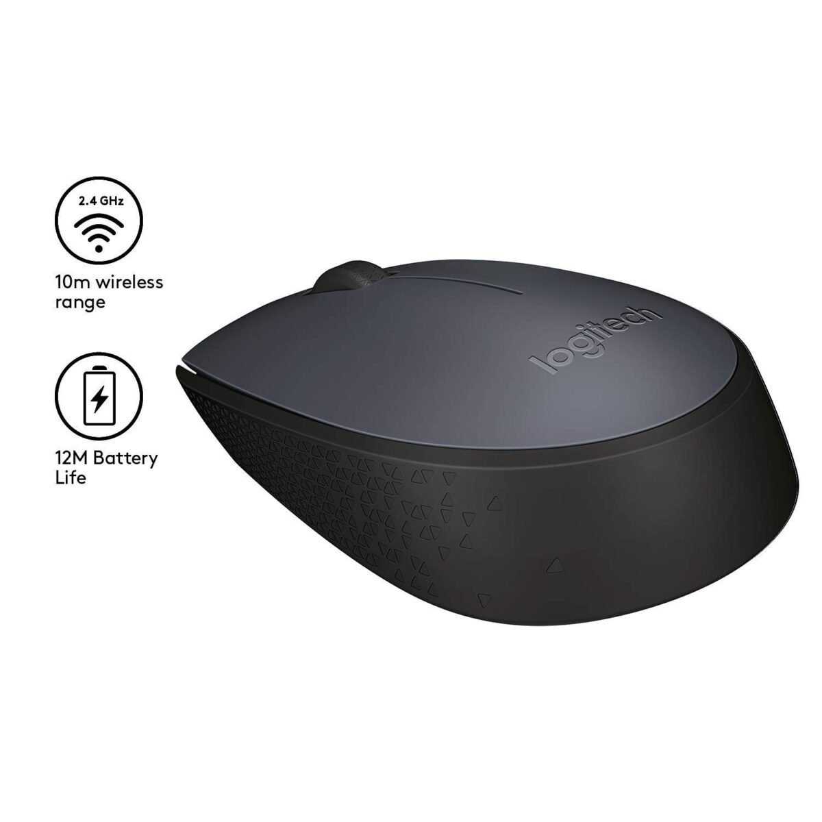 Logitech M171 Wireless Mouse Grey/Black - Image 4