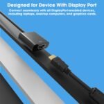 Display Port to HDMI Adapter, 1080p DP to HDMI Cable Male to Female - Image 3