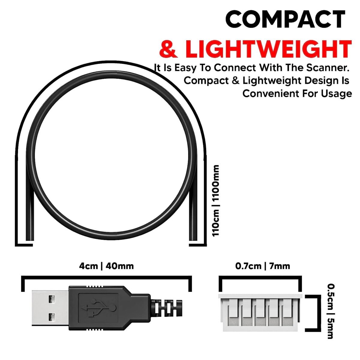 Mantra Original Like USB Cable for Mantra (Black) - Image 7