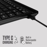 Zebronics Companion 110 Wireless Keyboard Mouse Combo Bluetooth 2.4GHz Rechargeable 1600 DPI - Image 3