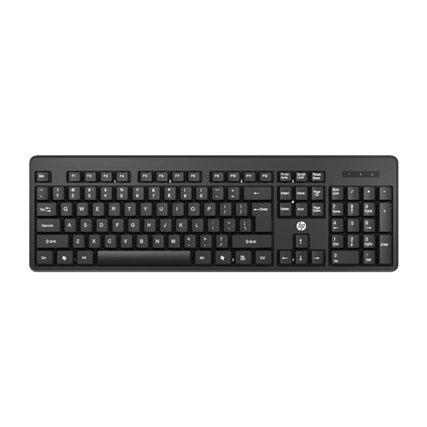 HP K160 Wired USB Keyboard, 12 Fn Keys, Plug & Play, 1-Year Warranty, Black