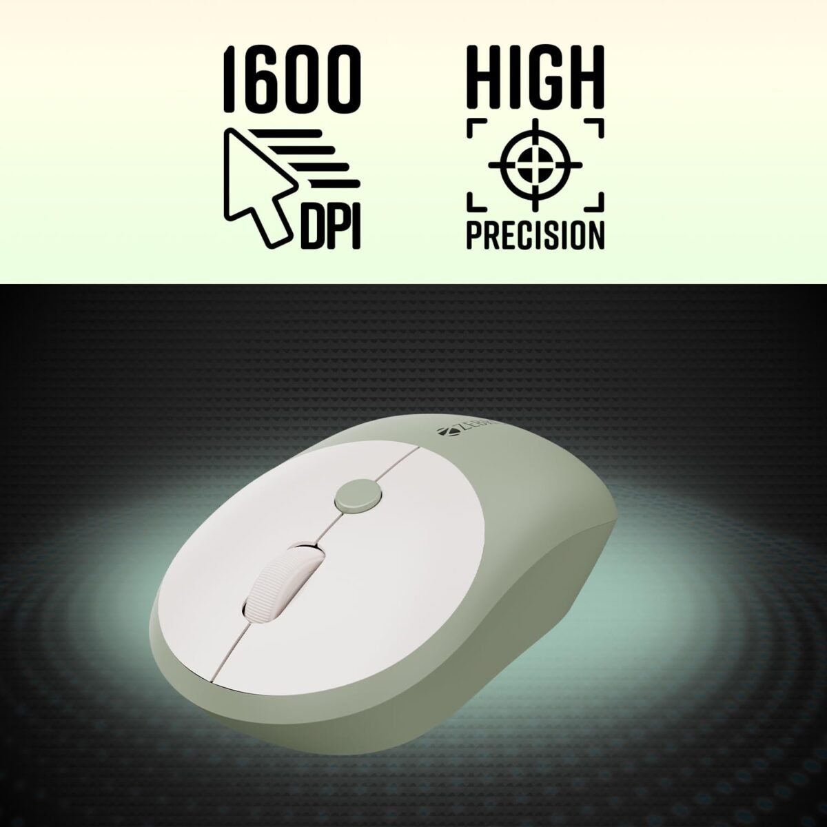 ZEBRONICS Companion 302 Wireless Keyboard & Mouse Combo - UV Printed Keys, Multimedia Keys (Green) - Image 4