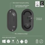 Logitech Pebble Mouse 2 M350s - Slim Bluetooth Wireless Mouse, Tonal Graphite - Image 3