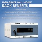 CCTV DVR Rack Wall Mount Metal Cabinet Box with Glass Door - Image 2