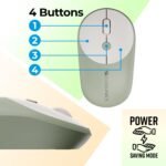 ZEBRONICS Companion 302 Wireless Keyboard & Mouse Combo - UV Printed Keys, Multimedia Keys (Green) - Image 5