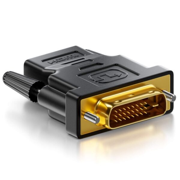 DVI to HDMI Adapter - DVI-D 24+1 Male to HDMI Female, Gold Plated, 1080P Support