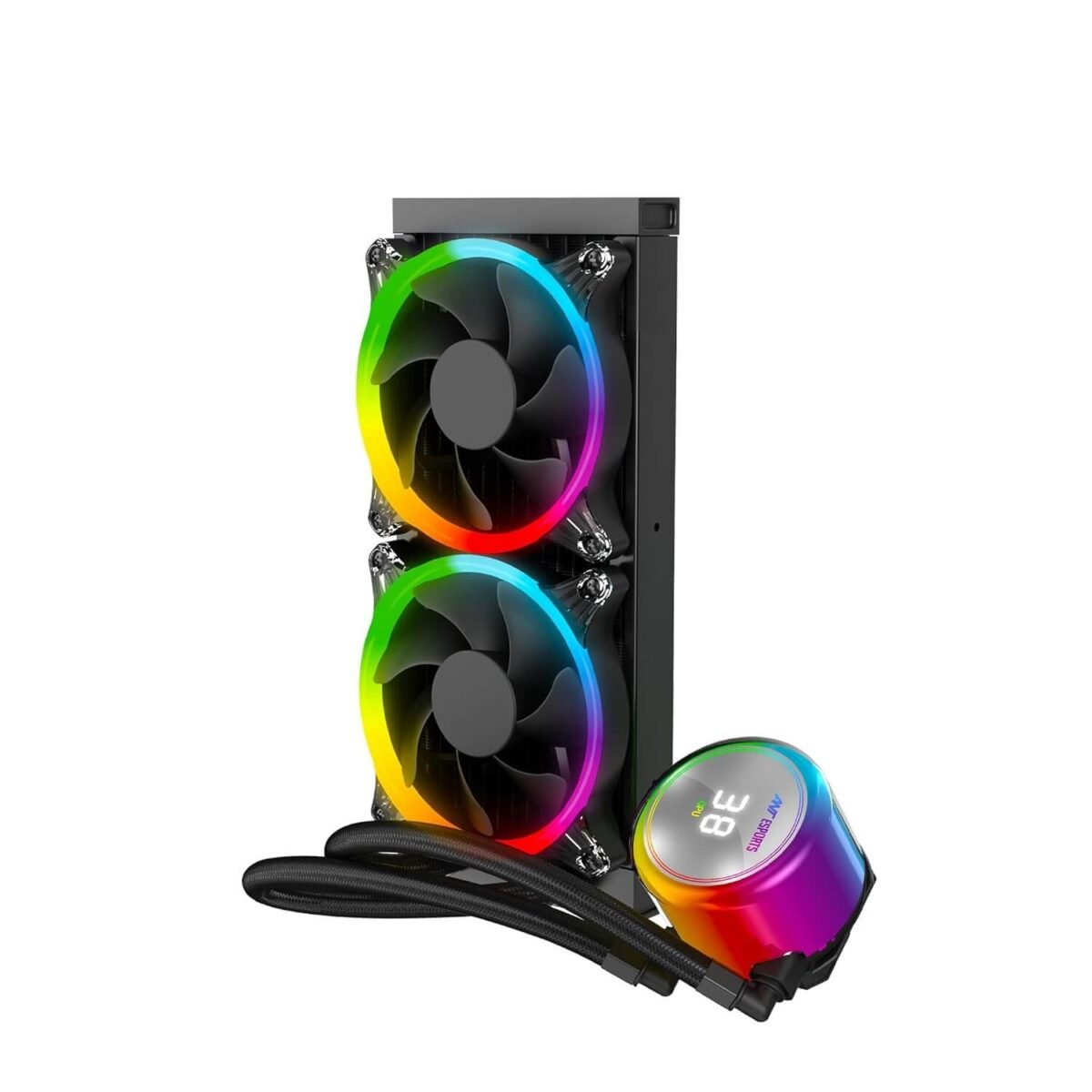 Ant Esports ICE Chroma 240 ARGB Liquid Cooler with CPU Temperature Display, 240mm AIO, Intel & AMD Socket Support - Image 4