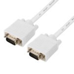 VGA Cable 1.5M Male to Male 15 Pin - Supports 1080P, For PC/Monitor/Projector (White) - Image 2