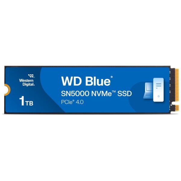 WD Blue SN5000 1TB NVMe Gen4 M.2 SSD – 5150MB/s Read, 5Y Warranty