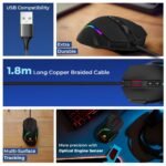 LAPCARE Champ LGM-108 RGB Gaming Mouse 7200 DPI Wired 8 Buttons Black - Image 2