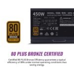 Cooler Master MWE 450 Bronze V2 Power Supply - Non-Modular, 80 Plus Bronze, 450W - Image 3