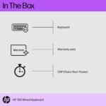 HP 150 Wired Keyboard - Quick, Comfy, Ergonomic Design - Image 2